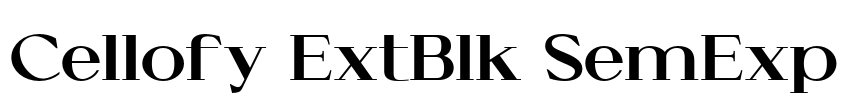 Cellofy ExtBlk SemExp Font Image
