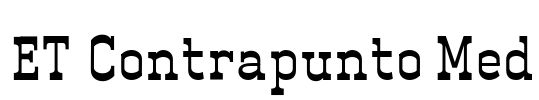 ET_Contrapunto Med Font Image