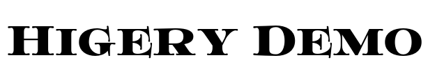 Higery Demo Font Image