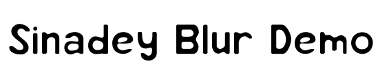 Sinadey Blur Demo Font Image