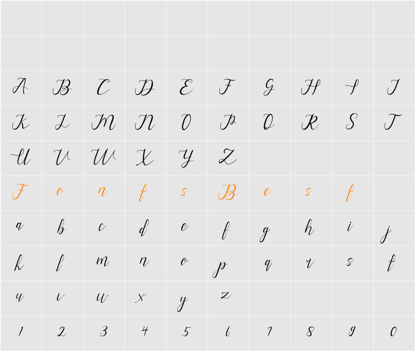 alysa scrip Character Map