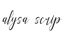 alysa scrip Font Image
