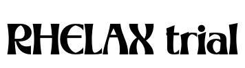 RHELAX trial Font Image