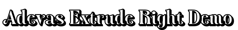 Adevas Extrude Right Demo Font Image