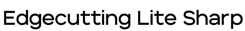 Edgecutting Lite Sharp Font Image