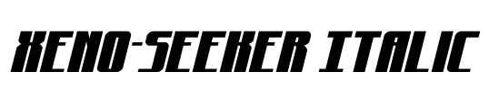 Xeno-Seeker Italic Font Image