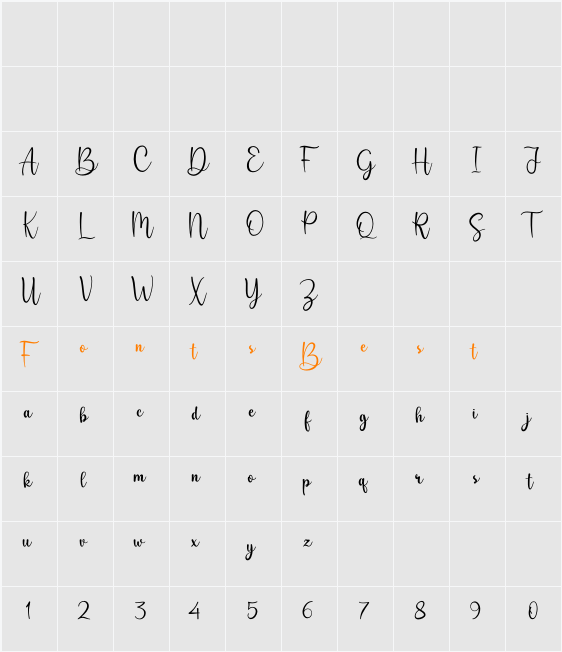 Soltera Character Map