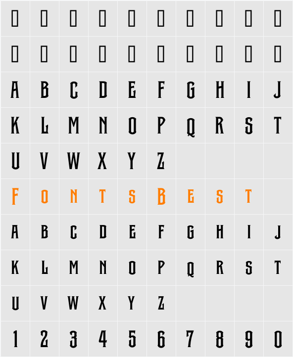 Stone Iron DEMO Semibold Character Map