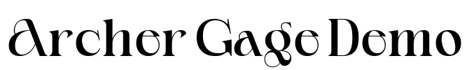 Archer Gage Demo Font Image