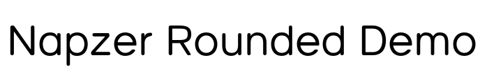Napzer Rounded Demo Font Image