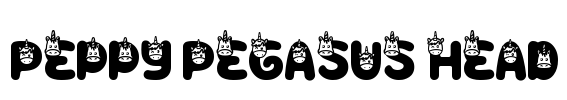 Peppy Pegasus Head Font Image