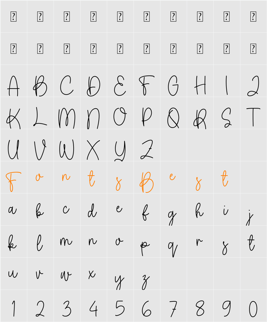 Dusky Rose Character Map