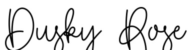 Dusky Rose Font Image