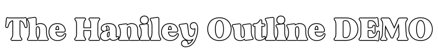 The Haniley Outline DEMO Font Image