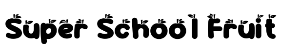Super School Fruit Font Image