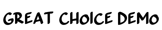 Great Choice Demo Font Image