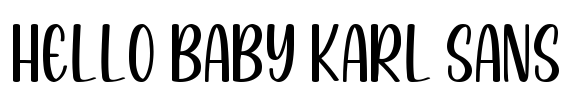 Hello Baby Karl Sans Font Image