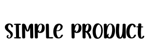 Simple Product Font Image