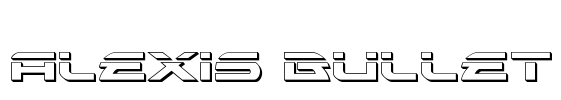 Alexis Bullet Font Image