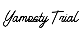 Yamosty Trial Font Image