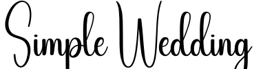 Simple Wedding Font Image