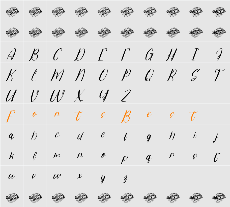 Joclin Ailanet Italic DEMO VERS Character Map
