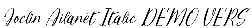 Joclin Ailanet Italic DEMO VERS Font Image