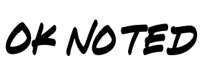 Ok Noted Font Image