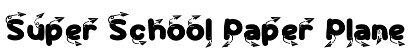 Super School Paper Plane Font Image
