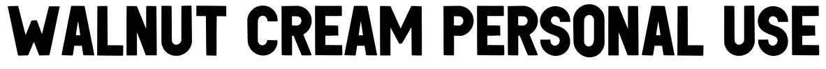 Walnut Cream Personal use Font Image