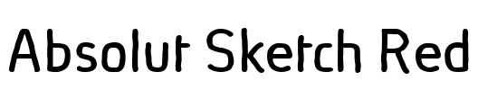 Absolut Sketch Red Font Image