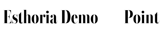 Esthoria Demo 72 Point Font Image