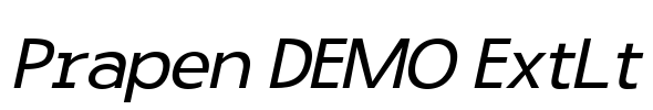 Prapen DEMO ExtLt Font Image