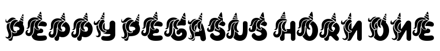 Peppy Pegasus Horn One Font Image
