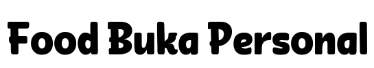 Food Buka Personal Font Image