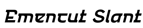 Emencut Slant Font Image