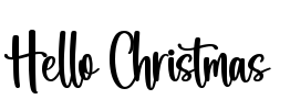 Hello Christmas Font Image