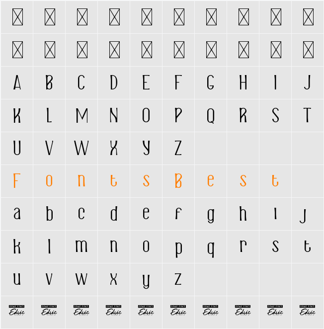 SalvaRollaDemo Character Map