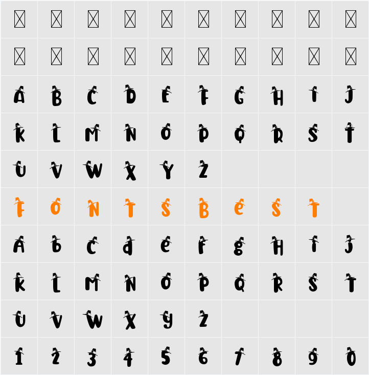 Thanksgiving Joy Hat Character Map