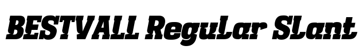 BESTVALL Regular Slant Font Image