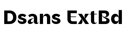Dsans ExtBd Font Image
