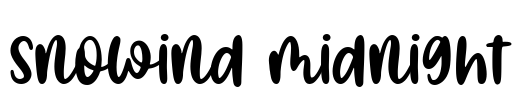 Snowind midnight Font Image