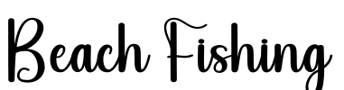 Beach Fishing Font Image