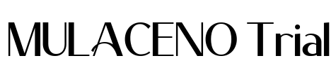 MULACENO Trial Font Image