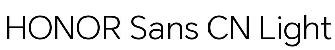 HONOR Sans CN Light