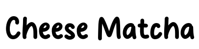Cheese Matcha Font Image