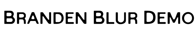 Branden Blur Demo Font Image