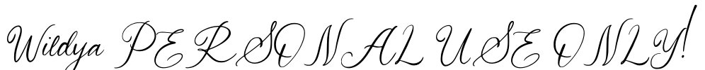 Wildya PERSONAL USE ONLY! Font Image