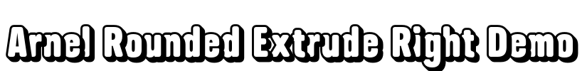 Arnel Rounded Extrude Right Demo Font Image