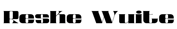 Reske Wuite Font Image